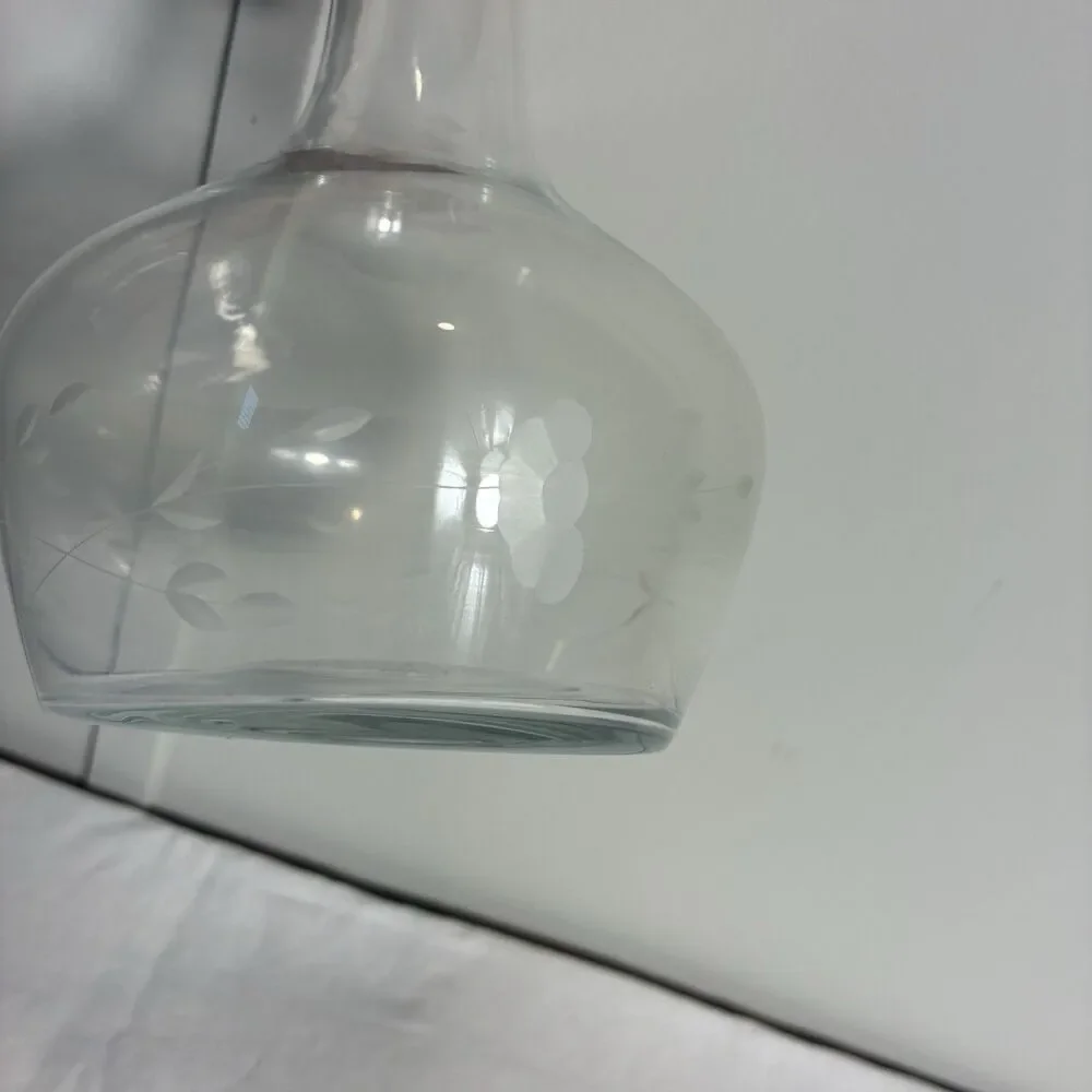 Vtg Princess House Heritage Carafe Decanter Etched Crystal Wine Water Beverage